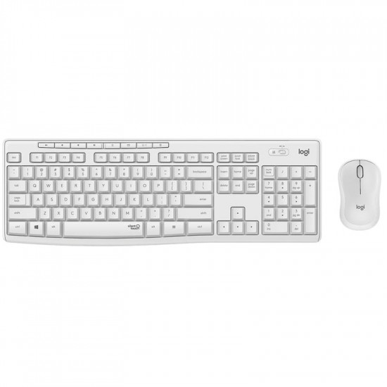 Комплект (клавiатура, миша) бездротовий Logitech MK295 Combo White (920-009824)