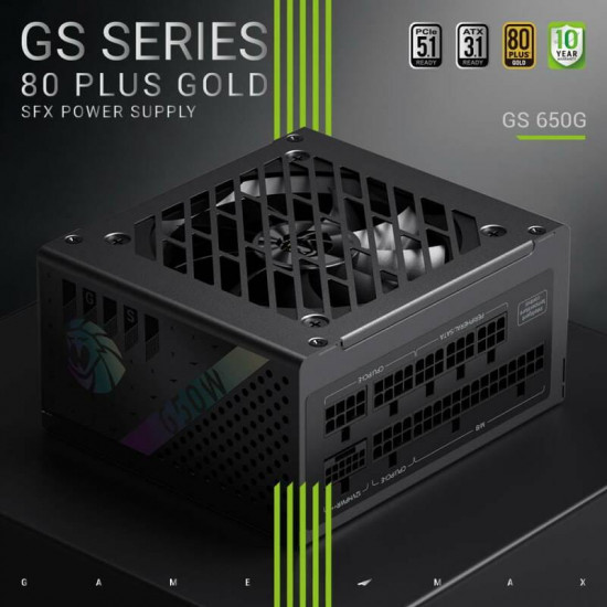 Блок живлення GameMax GS 650G V25 Black 650W