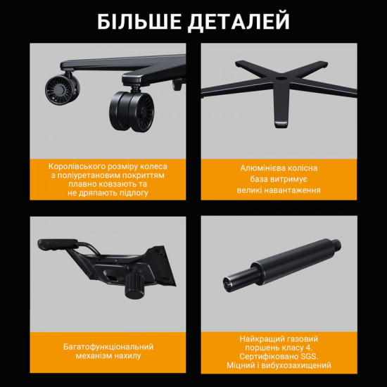 Крісло для геймерів Anda Seat Kaiser Frontier Size XL Black Fabric (AD12YXL-17-B-F-B02)