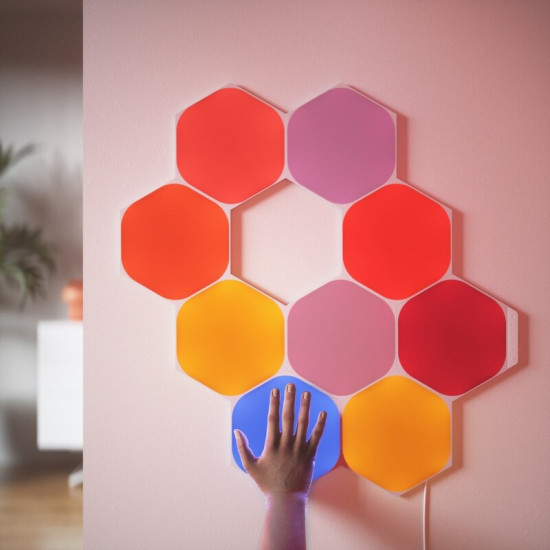 Додаткові панелі Nanoleaf Shapes Hexagons Expansion Pack Apple HomeKit, 3 шт. (NL42-0001HX-3PK)