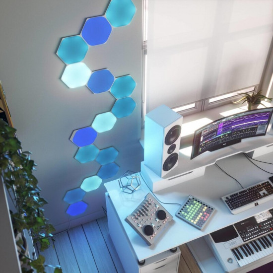 Додаткові панелі Nanoleaf Shapes Hexagons Expansion Pack Apple HomeKit, 3 шт. (NL42-0001HX-3PK)