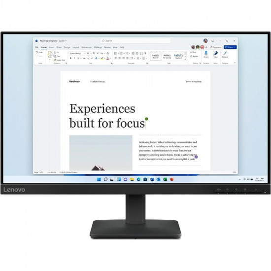 Монітор Lenovo 23.8" Lenovo L24-4e (68C2KAC1UA) IPS Black 100Hz