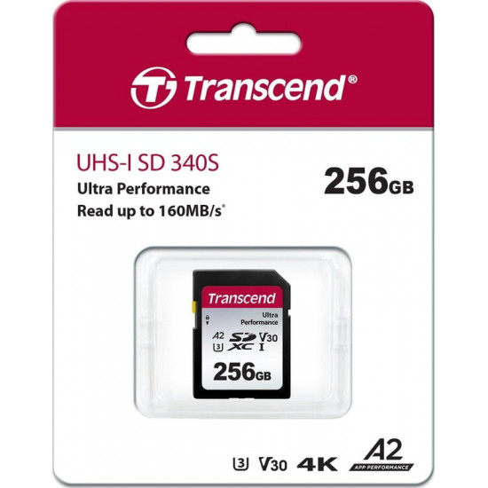 Карта пам`яті SDXC 256GB UHS-I/U3 Class 10 Transcend Ultra Performance 340S (TS256GSDC340S)