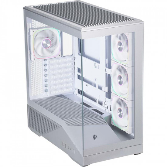 Корпус 1stPlayer GM7-SV-3FN7R-W-1FN7-W Silver