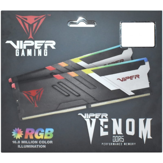 Модуль пам`яті DDR5 2x32GB/6000 Patriot Viper Venom RGB (PVVR564G600C30K)