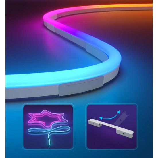 Світлодіодна стрічка розумна Govee H61D3 Neon Rope Light 2, 5 м, White (H61D5301)