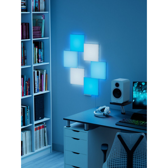 Розумні світлові панелі Nanoleaf Blocks Squares Smarter Kit з підтримкою HomeKit і Matter, 6 шт. (N8100K02-6BS)