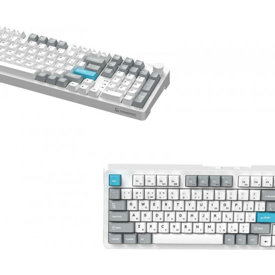 Клавіатура бездротова GamePro Asgard Drakkar Keychron Super Red Switch White (MK305WH)