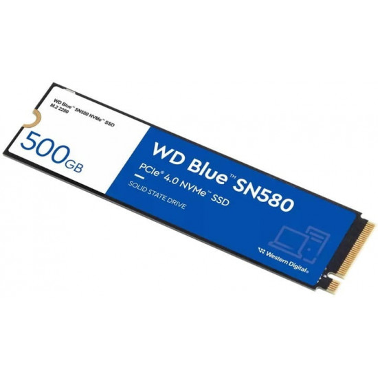 Накопичувач SSD  500GB WD Blue SN580 M.2 2280 PCIe 4.0 x4 3D TLC (WDS500G3B0E)