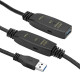 Активний подовжувач PowerPlant USB 3.0 AM - AF, 10 м (CA912858)