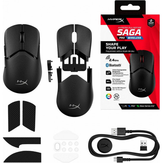 Миша HyperX Pulsefire Saga Pro Black (A2PB2AA)