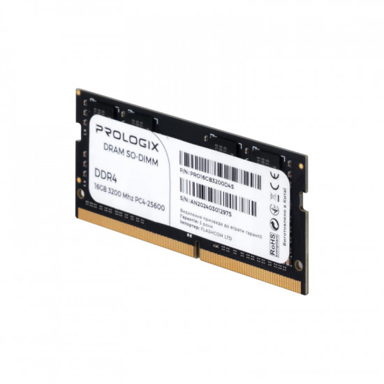 Модуль пам`ятi SO-DIMM DDR4 8GB/3200 Prologix (PRO8GB3200D4S)