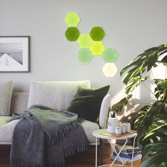 Розумна система освітлення Nanoleaf Shapes Hexagon Starter Kit Apple HomeKit, 9 шт. (NL42-0002HX-9PK)