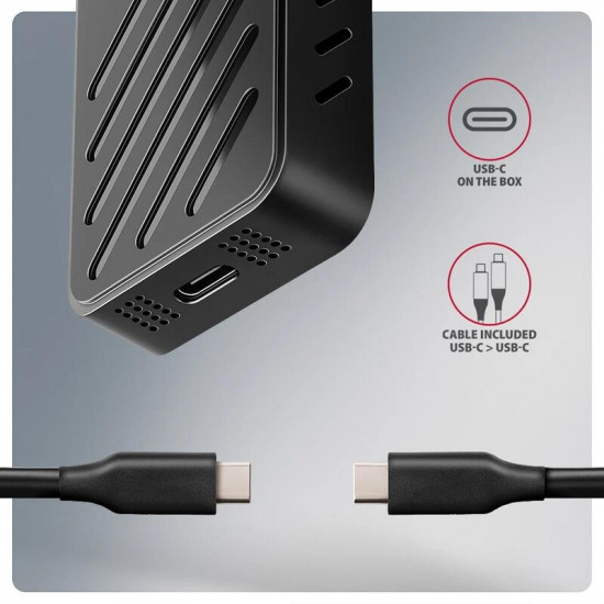 Зовнішня кишеня Axagon NVMe M.2 2242/2260/2280 USB Type-C 3.2 Black (EEM2-20G)