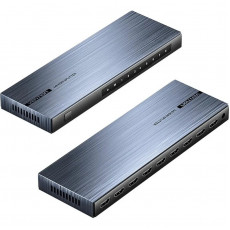 Сплітер 4К 1*8HDMI Black Aluminum Alloy Type EU Standart (AKQB0-EU)