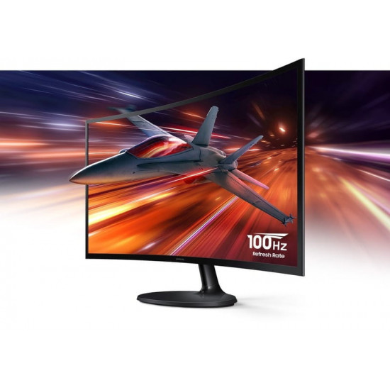 Монiтор Samsung 24" Essential S3 LS24D360 (LS24D360GAIXUA) VA Black Curved 100Hz
