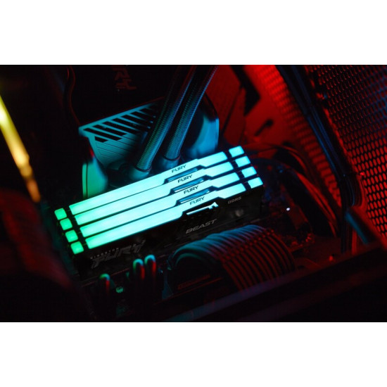 Модуль пам`яті DDR5 2x16GB/5600 Kingston Fury Beast RGB Black (KF556C40BBAK2-32)