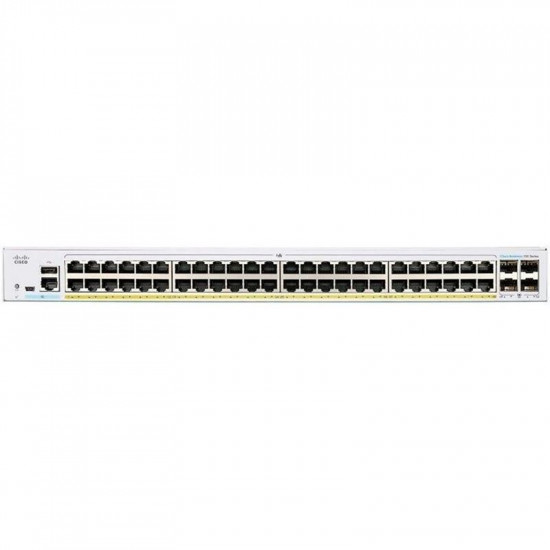 Комутатор Cisco Business CBS350-48P-4G-EU (48xGE PoE, 4xSFP, 370 Вт USB, Smart)