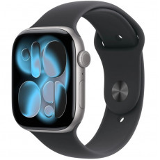 Смарт-годинник Apple Watch Series 11 GPS + Cellular 46mm Space Grey Aluminium Case with Black Sport Band - M/L (MFCA4RK/A)