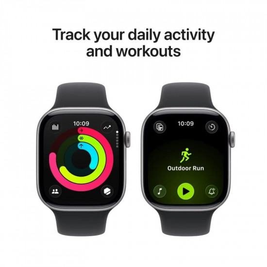 Смарт-годинник Apple Watch Series 11 GPS + Cellular 46mm Space Grey Aluminium Case with Black Sport Band - M/L (MFCA4RK/A)