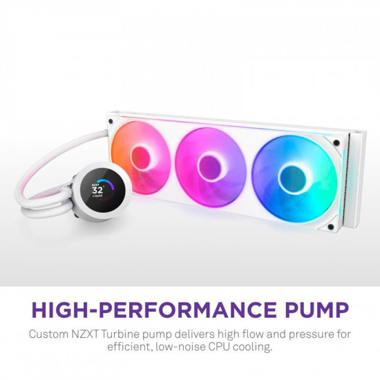 Система водяного охолодження NZXT Kraken Plus 360 RGB V2 White (RL-KR360-W2)