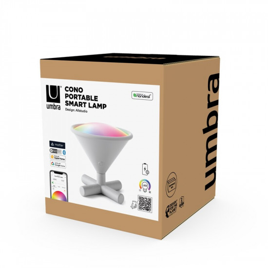 Настільна лампа Nanoleaf Umbra Cono, RGBW, Apple HomeKit, Matter Grey (SQUB01G00-1Co)