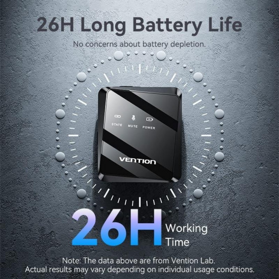 Мікрофон Vention USB Type-C 2-Pack Wireless Lavalier Black (NCBB0)